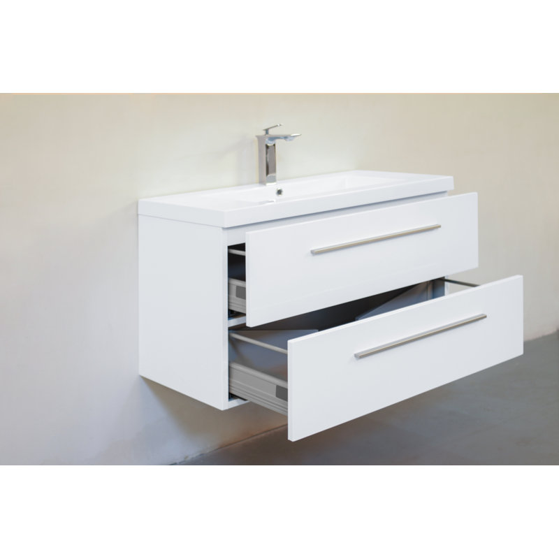 Orren Ellis Hancock 36 Wall Mounted Single Bathroom Vanity Set & Reviews Wayfair